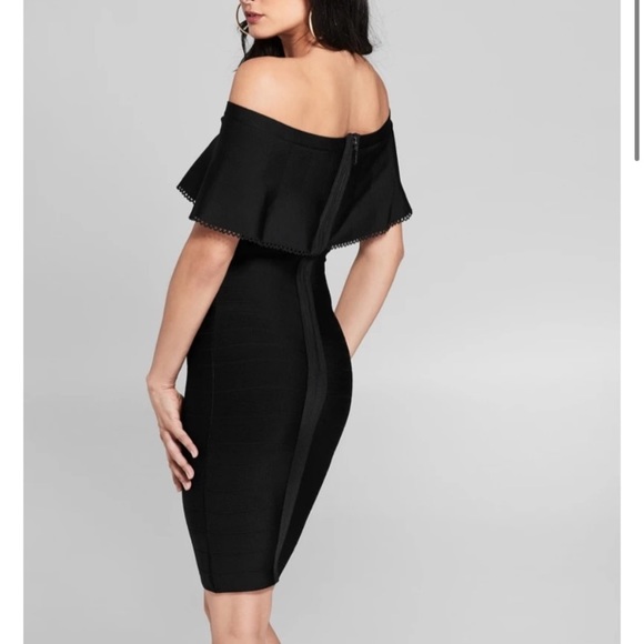 Marciano Black Bandage Dress - Picture 3 of 6